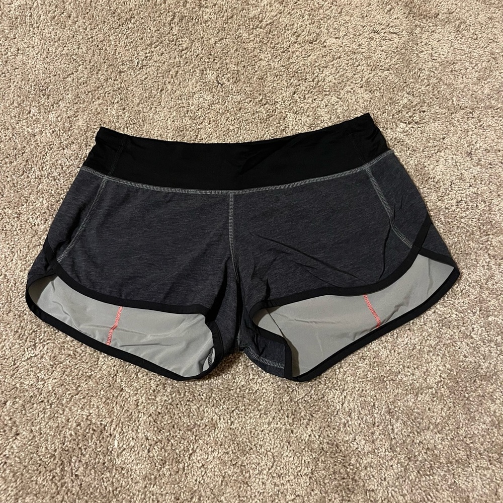 size 6 black lululemon shorts, 2.5 inseam